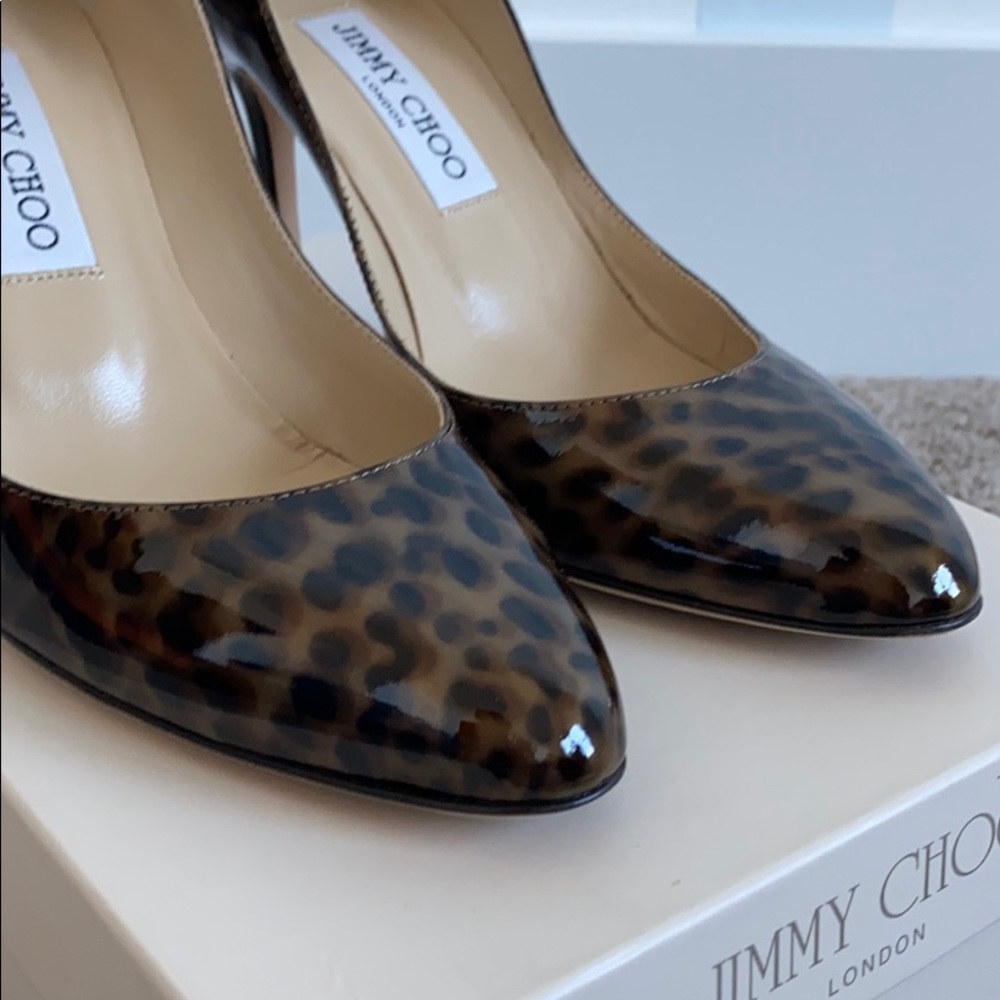 Jimmy Choo Leopard Print Patent Pumps - image 5